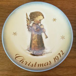 HUMMEL "CHRISTMAS 1972- ENGEL MIT FLOTE" LIMITED EDITION CHRISTMAS PLATE